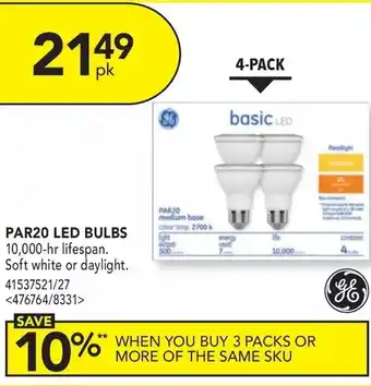 Lowe's Ge par20 led bulbs offer