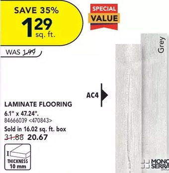 RONA Mono serra laminate flooring offer