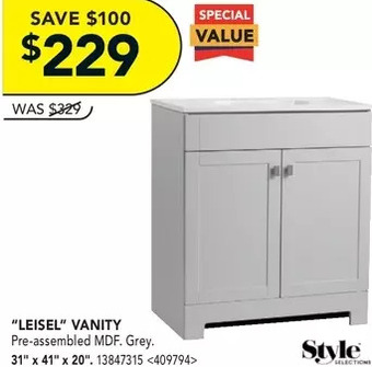 RONA Style selections "leisel" vanity offer