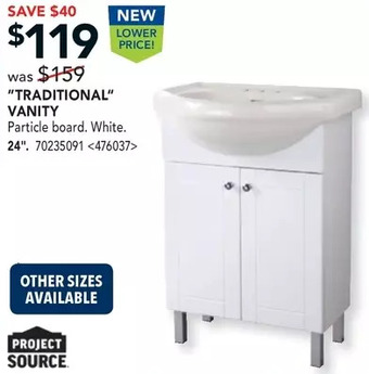 RONA Project source "traditional" vanity offer