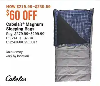 Cabela's Cabela's magnum sleeping bags offer