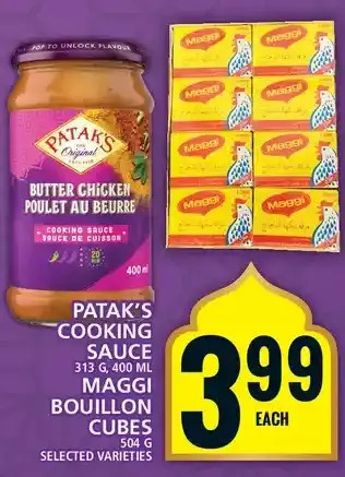 Food Basics Patak's cooking sauce | maggi bouillon cubes offer