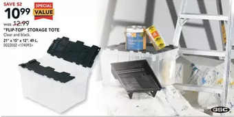 RONA Gsc "flip-top" storage tote offer
