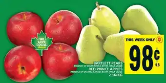 Food Basics Bartlett pears | red prince apples offer