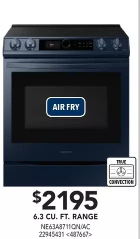 RONA Samsung 6.3 cu. ft. range offer
