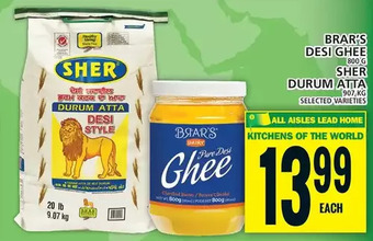 Food Basics Brar's desi ghee | sher durum atta offer
