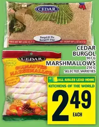 Food Basics Cedar burgol | marshmallows offer