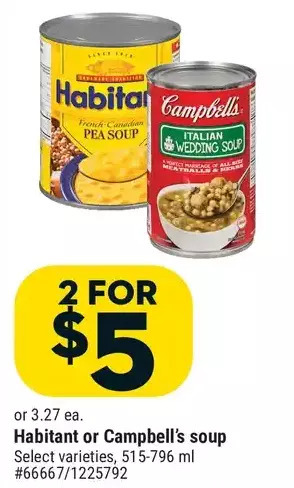 Giant Tiger Habitant soup offer