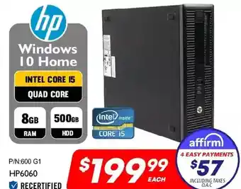 Factory Direct Hp windows 10 home (core i5 / 8gb / 500gb) offer