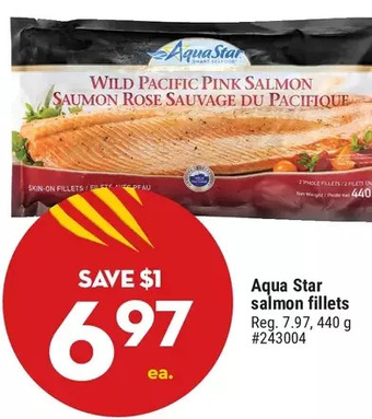 Giant Tiger Aqua star salmon fillets offer
