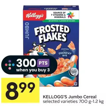 Foodland Kellogg's jumbo cereal offer