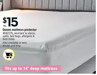 Giant Tiger Queen mattress protector offer