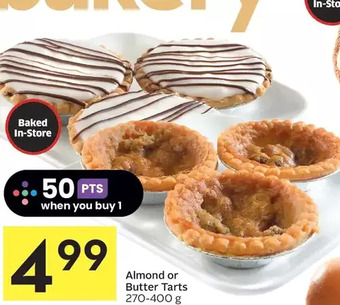 Foodland Almond or butter tarts offer