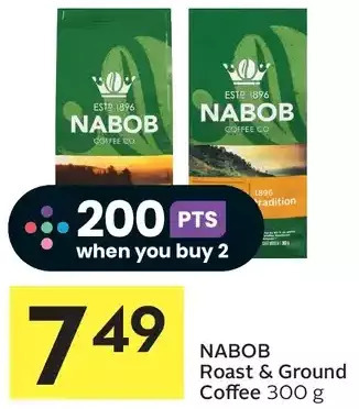 Foodland Nabob roast & ground coffee offer