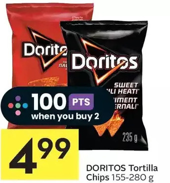 Foodland Doritos tortilla chips offer
