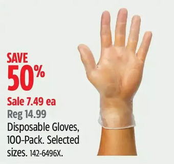 Canadian Tire Disposable gloves offer