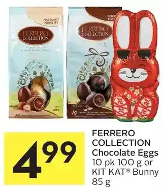 Foodland Ferrero collection chocolate eggs or kit kat bunny offer
