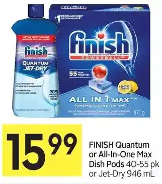 Foodland Finish quantum or all-in-one max dish pods or jet-dry offer