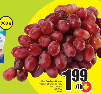 FreshCo Red seedless grapes offer