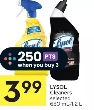 Foodland Lysol cleaners offer
