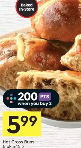 Foodland Hot cross buns offer