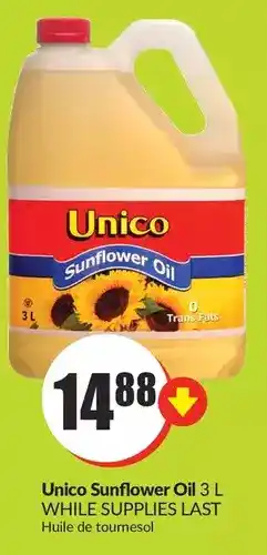 FreshCo Unico sunflower oil offer