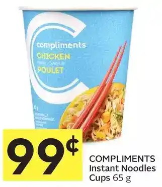 Foodland Compliments instant noodles cups offer