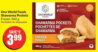 FreshCo One world foods shawarma pockets offer