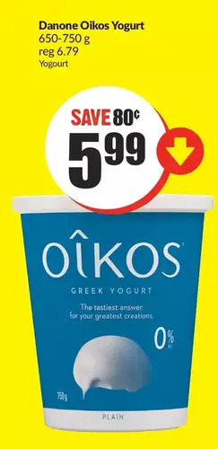 FreshCo Danone oikos yogurt offer