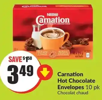 FreshCo Carnation hot chocolate envelopes offer