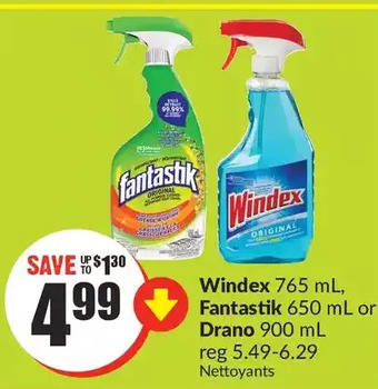 FreshCo Windex, fantastik or drano offer