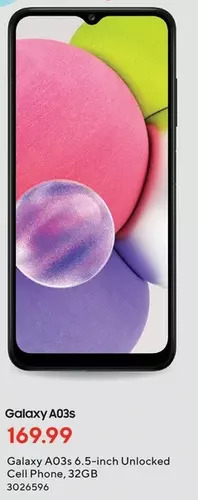 Staples Samsung galaxy a03s 6.5-inch unlocked cell phone, 32gb offer