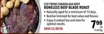 Farm Boy Boneless beef blade roast offer