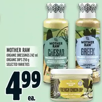 Metro Mother raw organic dressings | organic dips offer