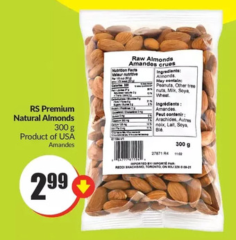 FreshCo Rs premium natural almonds offer