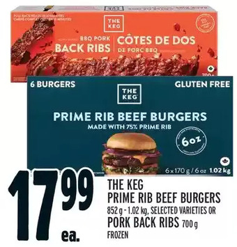 Metro The keg prime rib beef burgers or pork back ribs offer
