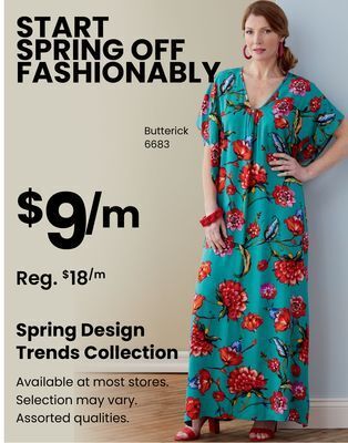 Fabricland Spring design trends collection offer