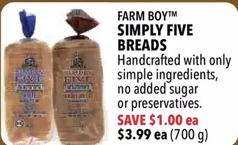 Farm Boy Farm boy simply five breads offer