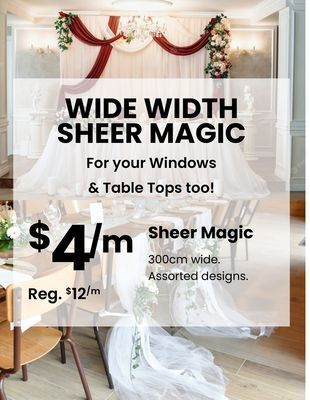 Fabricland Sheer magic offer