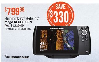 Bass Pro Humminbird® helix 7 mega si gps g3n offer