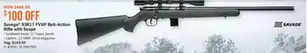 Bass Pro Savage 93r17 fvxp bolt-action rifle with scope offer