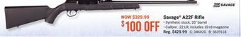 Bass Pro Savage a22f rifle offer