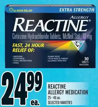 Metro Reactine allergy medication offer