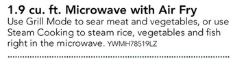 KW Appliance Plus Whirlpool 1.9 cu. ft. microwave with air fry offer
