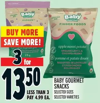 Metro Baby gourmet snacks offer