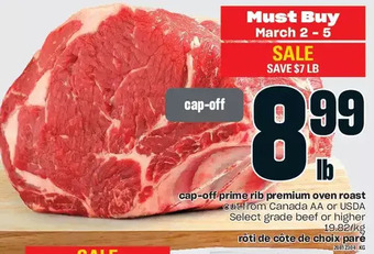 Independent Grocer Cap-off prime rib premium oven roast offer