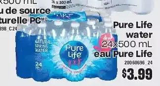 Independent Grocer Pure life water offer