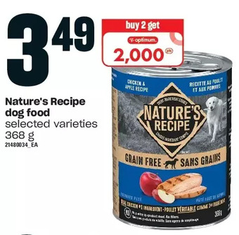 Independent Grocer Nature's recipe dog food offer