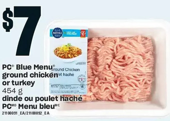 Independent Grocer Pc blue menu ground chicken or turkey offer