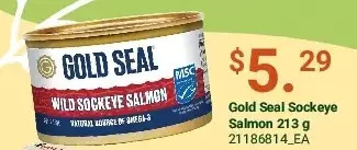 Independent Grocer Gold seal sockeye salmon offer